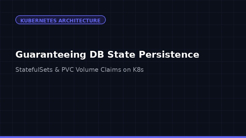 Guaranteeing Database Persistence on Kubernetes with StatefulSets & PVCs